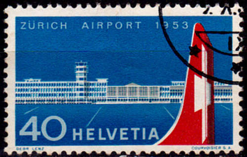SWITZERLAND 1953, 29 Aug. Commissioning of the Zurich Airport, single, UH, CV +/-R 220.00 view scans