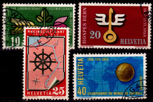 SWITZERLAND 1954, 15 March. Events, set, UH, CV +/-R 140.00 view scans