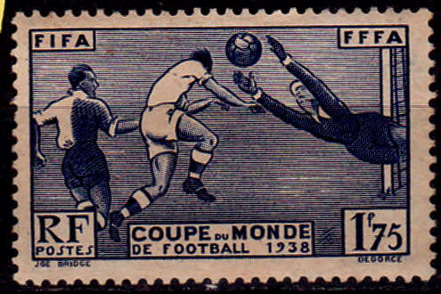 FRANCE, 1938 1 June. Football World Cup - France, single, MH, CV +/-R 180.00 view scans