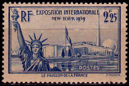 FRANCE 1939 -1940. The World Exhibition in New York, short set, MH, CV +/-R 95.00 view scans