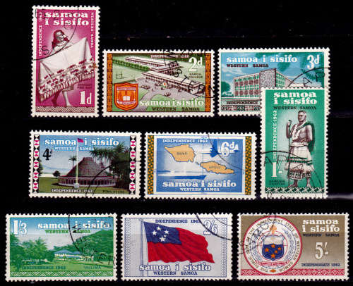 SAMOA 1962, 2 July. Symbols of Independence, set, UH. CV+/- R 180.00 view scans