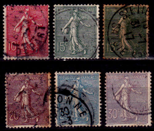 FRANCE, 1903. Sower - Lines in Background, set, UH, CV +/-R 180.00 view scans