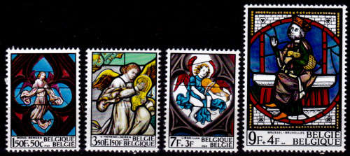 BELGIUM 1969, 13 Dec, Stained Glass, set, MNH, CV R 40-00 view scans