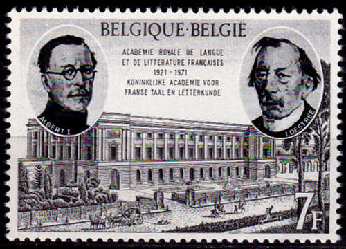 BELGIUM 1971, 17 April. 50th Anniv  of the French Academy, single, MNH, CV +/-R 10.00 view scans