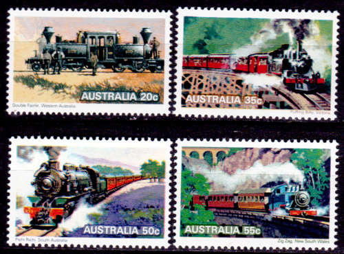 AUSTRALIA 1979, 16 May. Steam Locomotives, set, MNH, CV +/-R 40.00 view scans