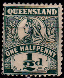 QUEENSLAND 1899, Queen Victoria with Widow`s Veil, single, MH, CV R 60-00 view scans
