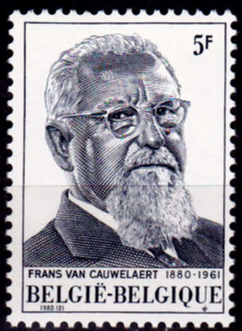 BELGIUM 1980, 28 Feb, 100th Anniv Birth F van Cauwelaert, single, MNH, CV +/R 10.00 view scans