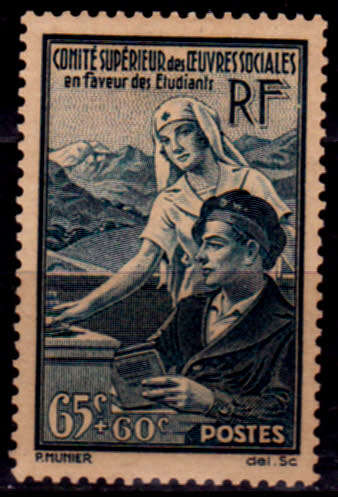 FRANCE 1938, 1 Dec. Charity Stamp, single, MH, CV +/-R 95.00 view scans
