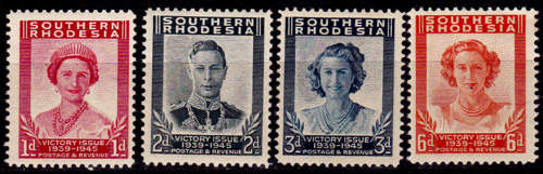 SOUTHERN RHODESIA, 1947, 8 May. Victory issue. set. MNH, CV R 25.00, view scans