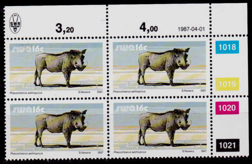 SWA 1987, 1 April. Additional value to existing, single, control block, MNH, CV R 4.00 view scans