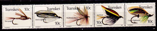 TRANSKEI 1981, 15 Jan. Fishing Flies 2nd series, setenant strip, MNH, CV R 12.50 view scans