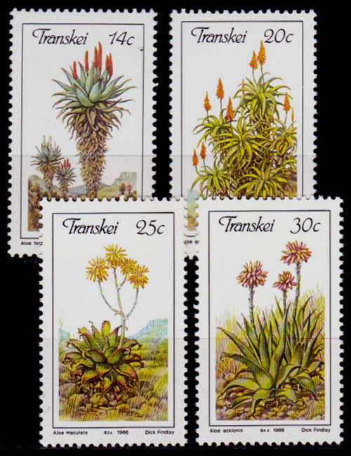 TRANSKEI 1986, 1 May. Aloes, set, MNH, CV R 10.00 view scans
