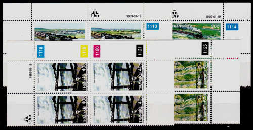 TRANSKEI 1989, 19 Jan. Trains en Route, set controls, MNH, CV R 64.00, view scans
