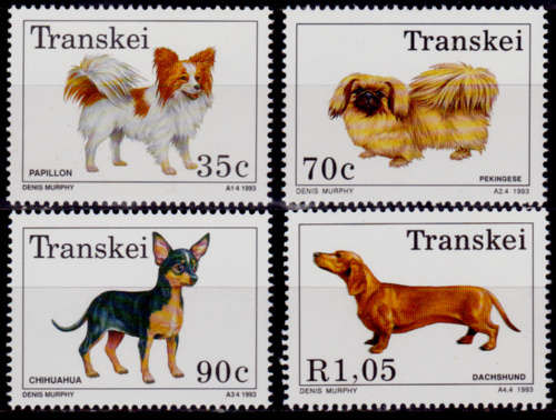 TRANSKEI 1993, 12 Feb. DOGS, set, MNH, CV R 82.00, view scans
