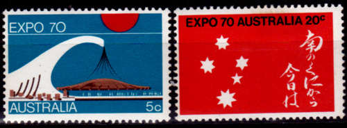 AUSTRALIA 1970, 16 March. Expo 1970 Australia - Osaka, set, MNH, CV +/-R 20.00 view scans