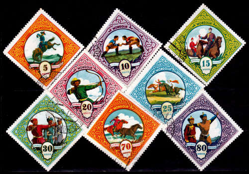 MONGOLIA 1959, 6 June. MONGOLIAN SPORTS, set, UH, CV +/-R 45.00 view scans