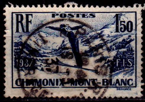 FRANCE 1937, 18 Jan. WORLD SKI CHAMPIONSHIP, single, UH. CV +/-R  30.00 view scans