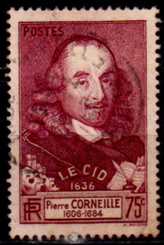 FRANCE 1937, 15 Feb. 300th ANNIV TRAGICOMEDY `LE CID`, single, UH. CV +/-R  30.00 view scans