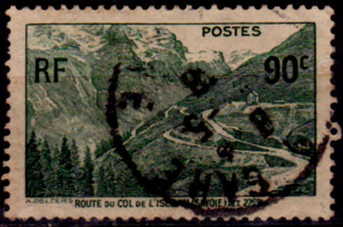 FRANCE 1937, 4 Oct. MOUNTAIN ROAD `COL de l`ISERAN`, single, UH. CV +/-R  10.00 view scans