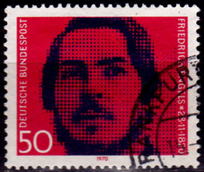 GERMANY 1970, 27 Nov. 150th ANNIV BIRTH of Fr. ENGEL, single, UNH, CV+/- R 10.00 view scans