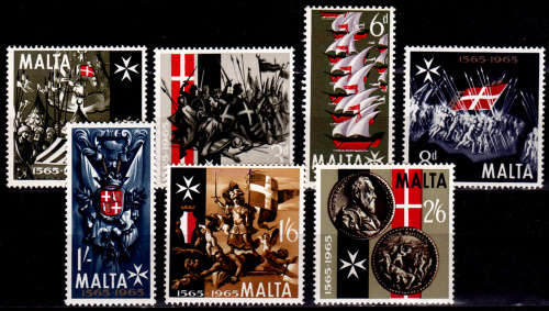 MALTA 1965, 1 Sept. 400th ANNIV of the BIG SIEGE, set, MH, CV+/- R 110.00 view scans