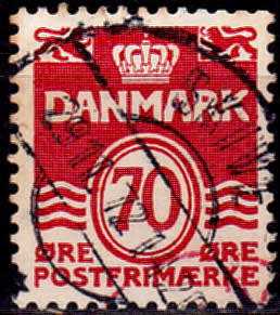 DENMARK 1972, 28 June. WAVY LINES - NEW VALUE, single, UNH, CV +/-R 10.00 view scans