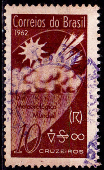 BRAZIL 1962, 23 March. WORLD METEOROLOGICAL DAY, single, UNH, CV +/-R 10.00 view scans
