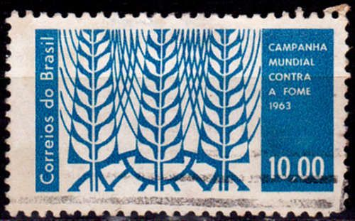BRAZIL 1963, 18 June. FREEDOM FROM HUNGER, single, UNH, CV +/-R 10.00 view scans
