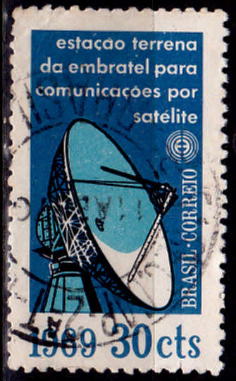 BRAZIL 1969, 28 Feb. INAUG of SATELLITE COMMUNICATIONS, single, UNH, CV +/-R 20.00 view scans