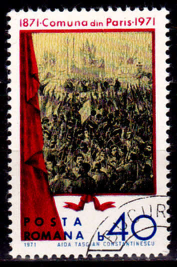 ROMANIA 1971, 15 March. 100th ANNIV of PARIS COMMUNE, single, UH, CV+/- R 10.00 view scans