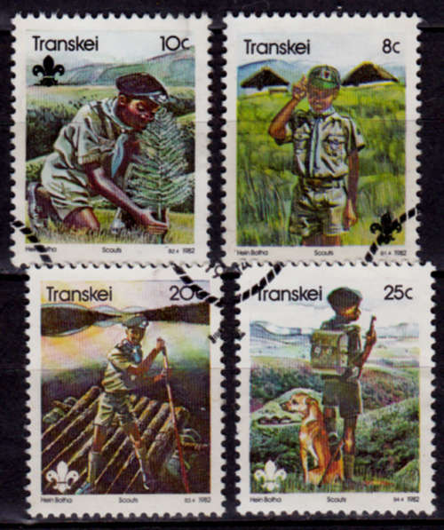 TRANSKEI 1982, 14 May. 75th ANNIV BOY SCOUT MOVEMENT, set, UNH, CV R 10.00 view scans