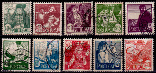 PORTUGAL 1941, 4 April. NATIONAL COSTUMES, set, UNH, CV+/- R 600.00, view scans