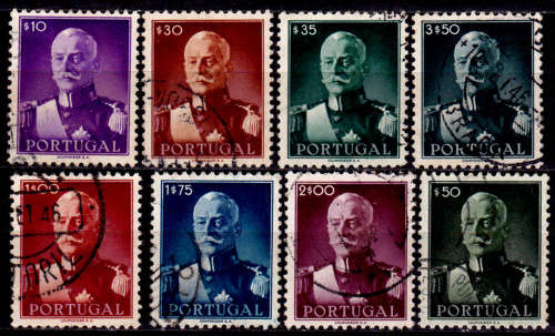 PORTUGAL 1945, 12 Nov. PRES ANTONIO OSCAR de FRAGOSO CARMONA, set, UNH, CV+/-R 300.00, view scans