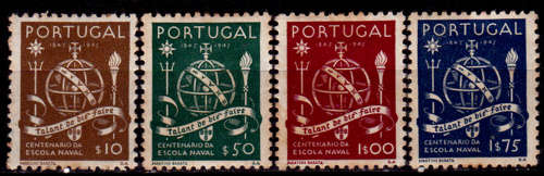 PORTUGAL 1945, 27 Dec. 100th ANNIV of the MARITIME SCHOOL, set, MH, CV+/-R 120.00, view scans