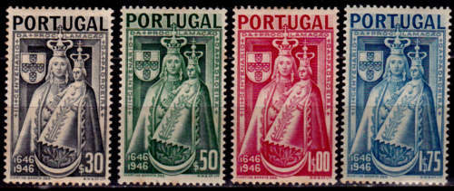 PORTUGAL 1946, 8 Dec. 300th Anniv of The Mother of God, set, MH, CV+/-R 140.00, view scans