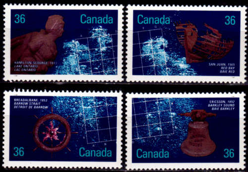 CANADA 1987, 7 Aug. HISTORIC SHIPWRECKS, set, MNH, CV +/- R 40.00 view scans