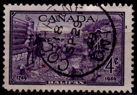 CANADA 1949, 21 June. 200th ANNIV FOUNDING of HALIFAX, single, UH, CV +/-R 5.00 view scans