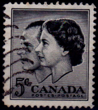 CANADA 1957, 10 Oct. ROYAL VISIT, single, UNH, CV +/-R 5.00 view scans