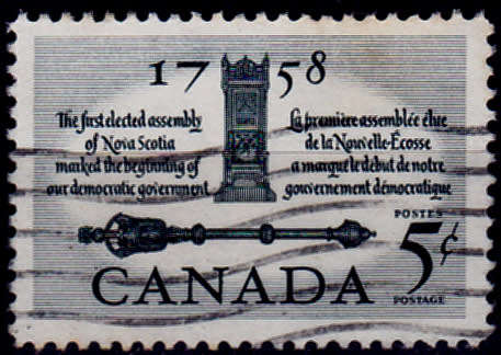 CANADA 1958, 2 Oct. 200th ANNIV 1st ELECTED ASSEMBLY, single, UNH, CV +/-R 5.00 view scans