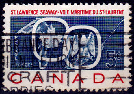 CANADA 1959, 26 June. OPENING of St. LAWRENCE SEAWAY, single, UNH, CV +/-R 5.00 view scans