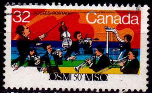 CANADA 1984, 23 March. 50th ANNIV MONTREAL SYMPHONY ORCHESTRA, single, UNH, CV +/-R 5.00 view scans