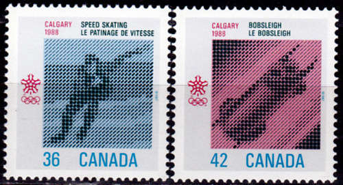 CANADA 1987, 3 April. WINTER OLYMPIC GAMES - CALGARY 1988, set, MNH, CV +/-R 30.00 view scans