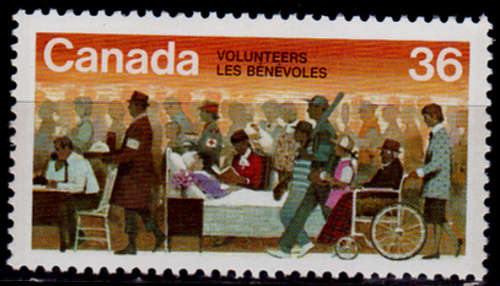 CANADA 1987, 13 April. NATIONAL VOLUNTEER WEEK, single, MNH, CV +/-R 10.00 view scans