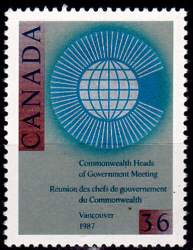 CANADA 1987, 13 Oct. COMMONWEALTH HEADS of GOVERNMENT MEETING, single, MNH, CV +/-R 10.00 view scans