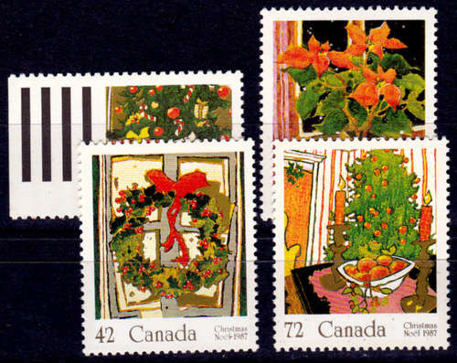 CANADA 1987, 2 Nov. CHRISTMAS - CHRISTMAS PLANTS, set, MNH, CV +/-R 70.00 view scans
