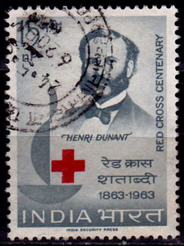 INDIA 1963, 8 May. 100th ANNIV of RED CROSS, single, UH, CV +/-R 10.00 view scans