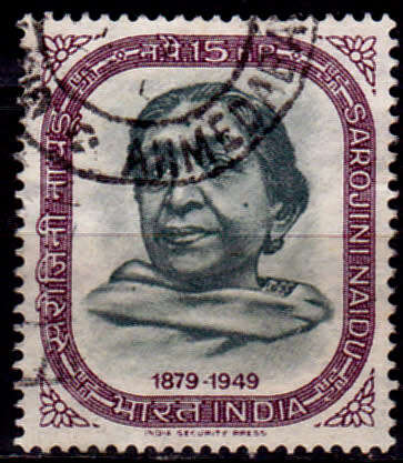 INDIA 1964, 13 Feb. 85th ANNIV BIRTH of SAROJINI NAIDU, single, UH, CV +/-R 5.00 view scans