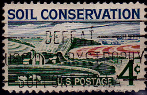 USA 1959, 26 Aug. Soil conservation, single, UH, CV +/-R 5.00 view scans