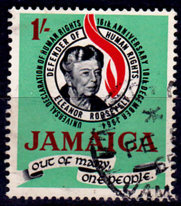 JAMAICA 1964, 10 Dec. 16th Anniv of Human Rights, single, UH, CV +/-R 5.00 view scans