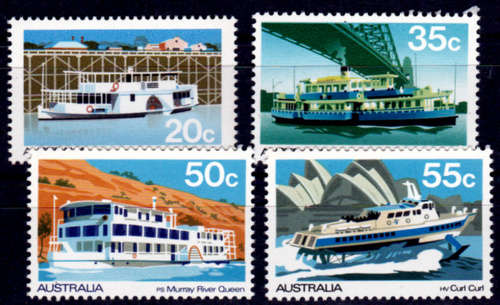AUSTRALIA 1979, 14 Feb. Boats on Murray River, set, MNH, CV +/-R 30.00 view scans